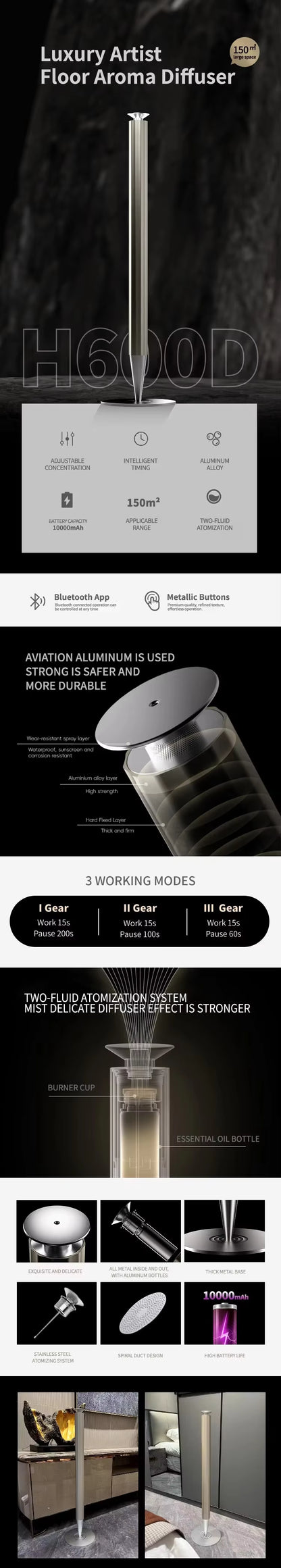 Wireless Aroma Diffuser Machine Floor Stand